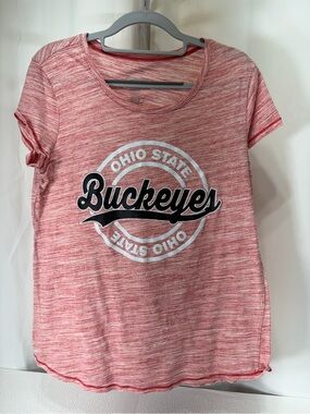 Justice Pink Heather Ohio State Buckeyes Graphic Tee 3212